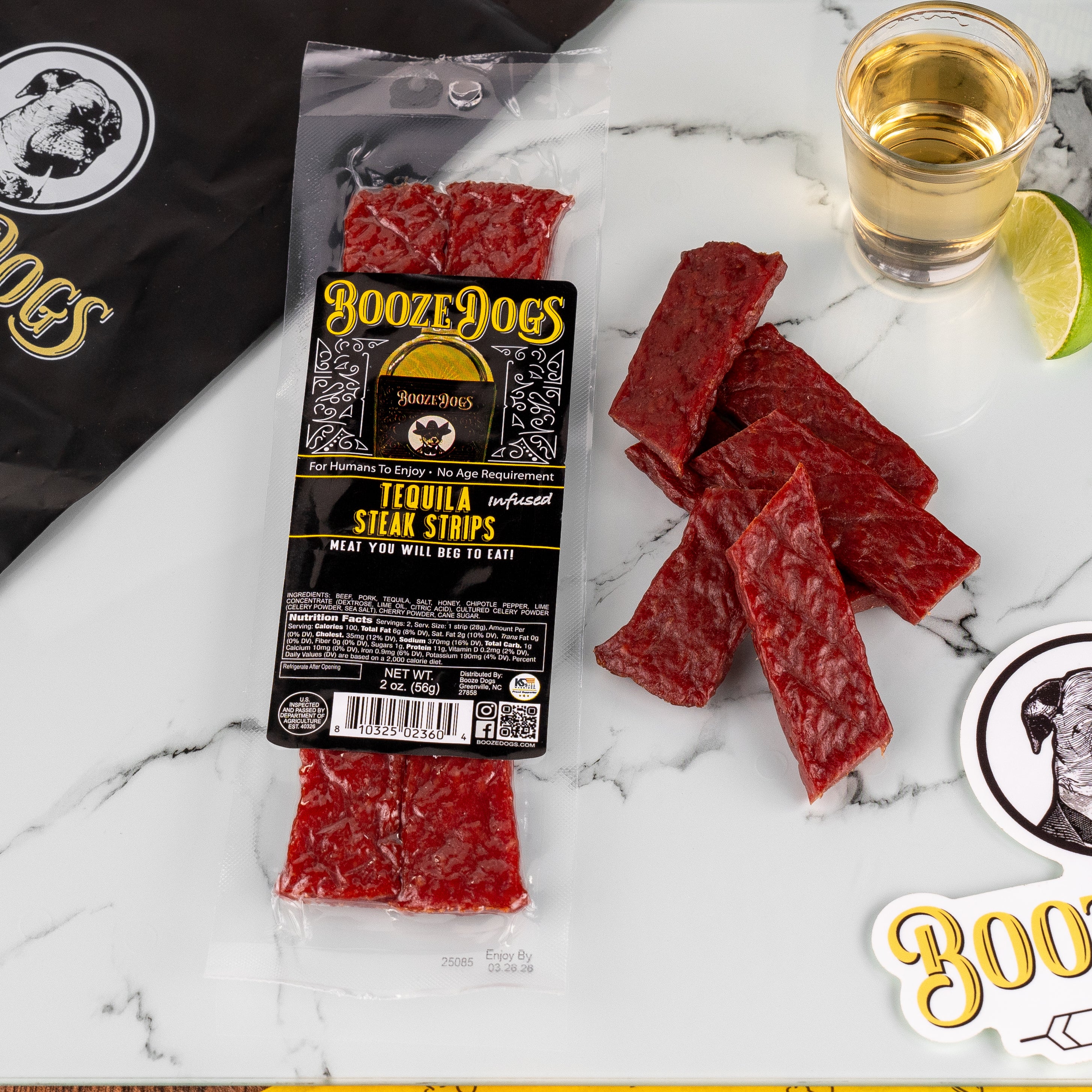 Snack Size: Tequila Jerky & Snack Stick Duet 2 Packages // 5 Servings