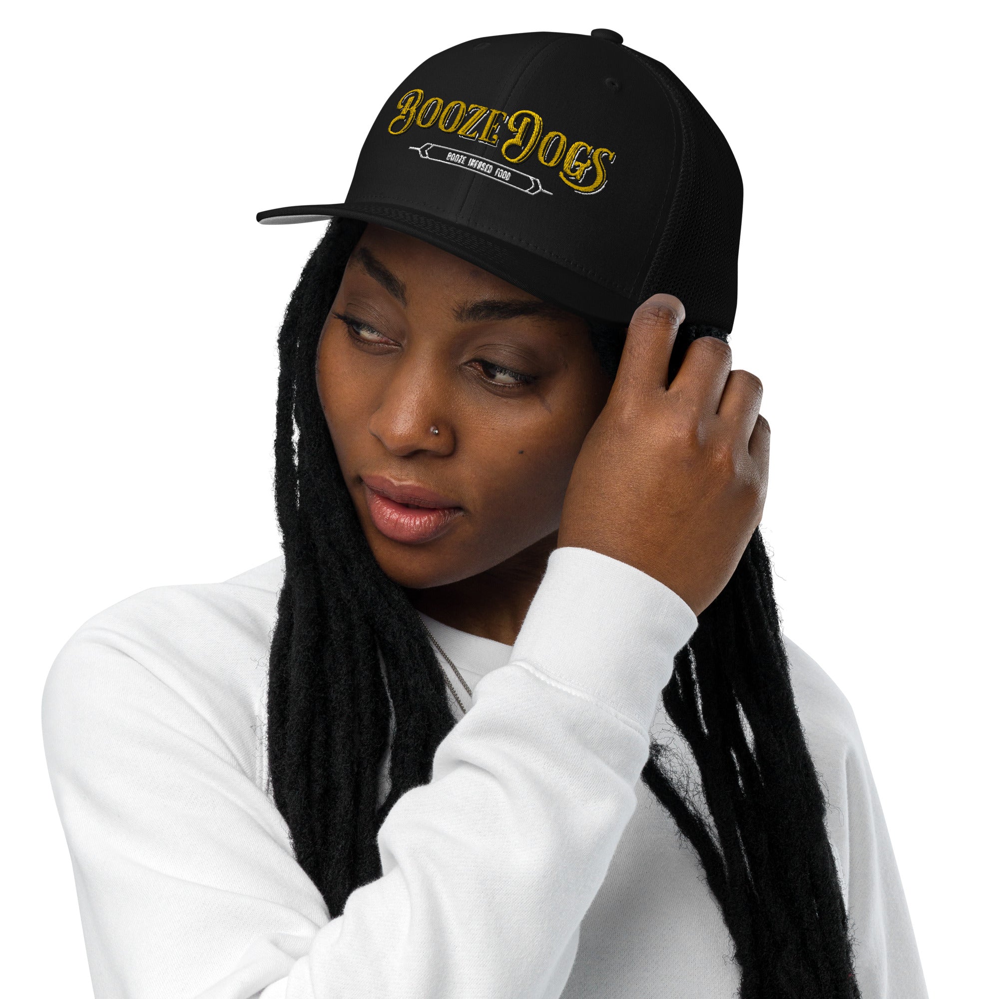 Black Closed-back Trucker Cap