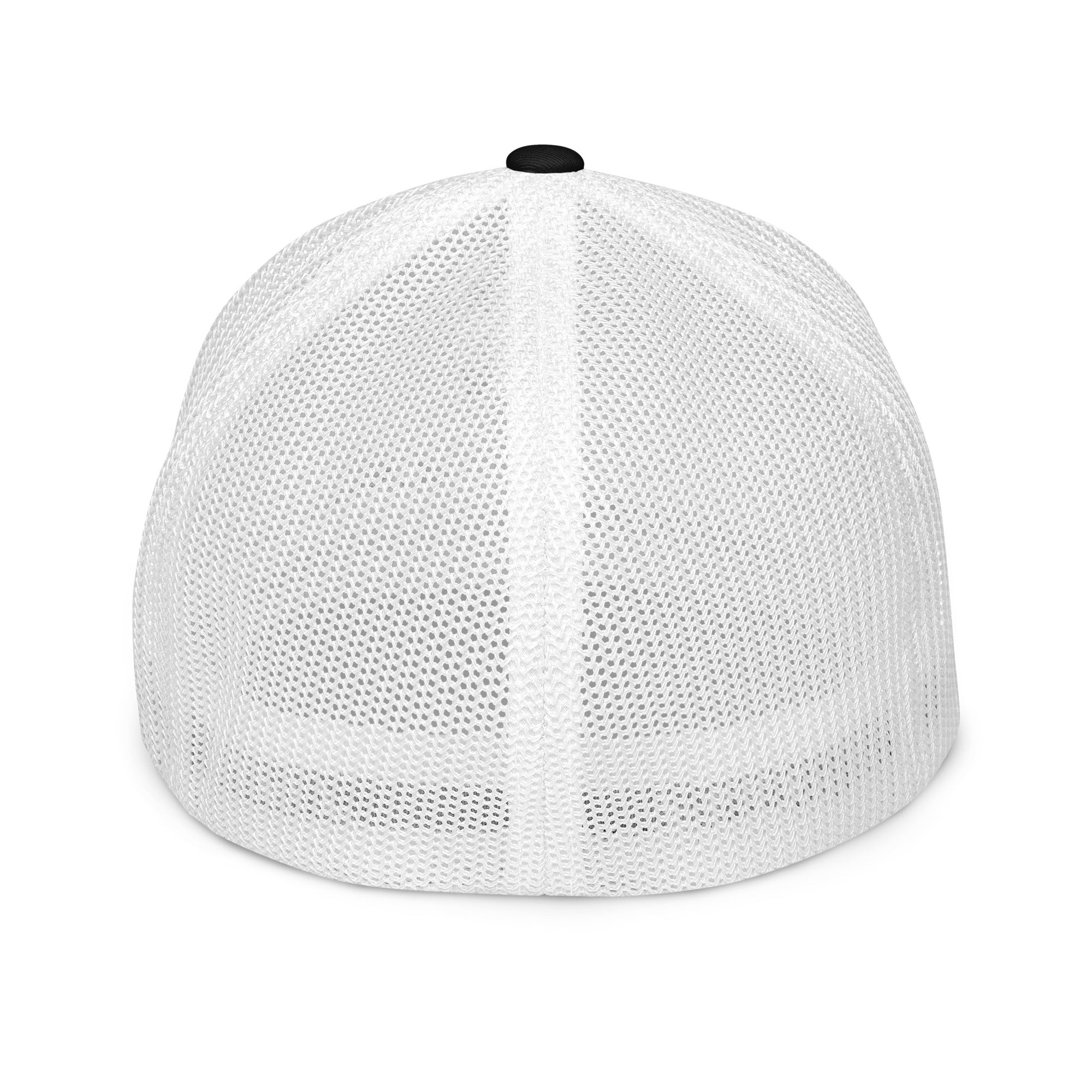 Black & White Closed-Back Trucker Cap