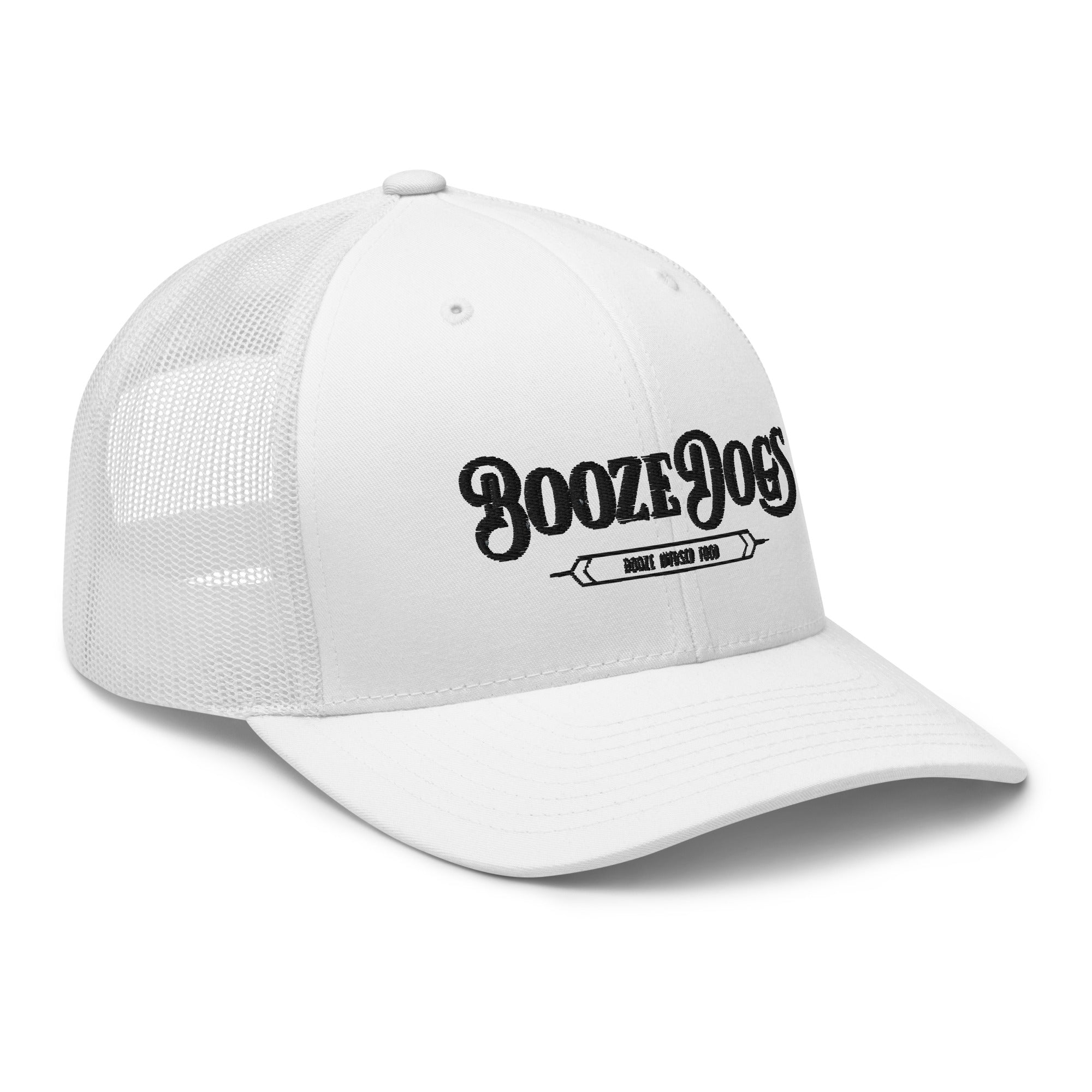 White Booze Dogs Trucker Cap
