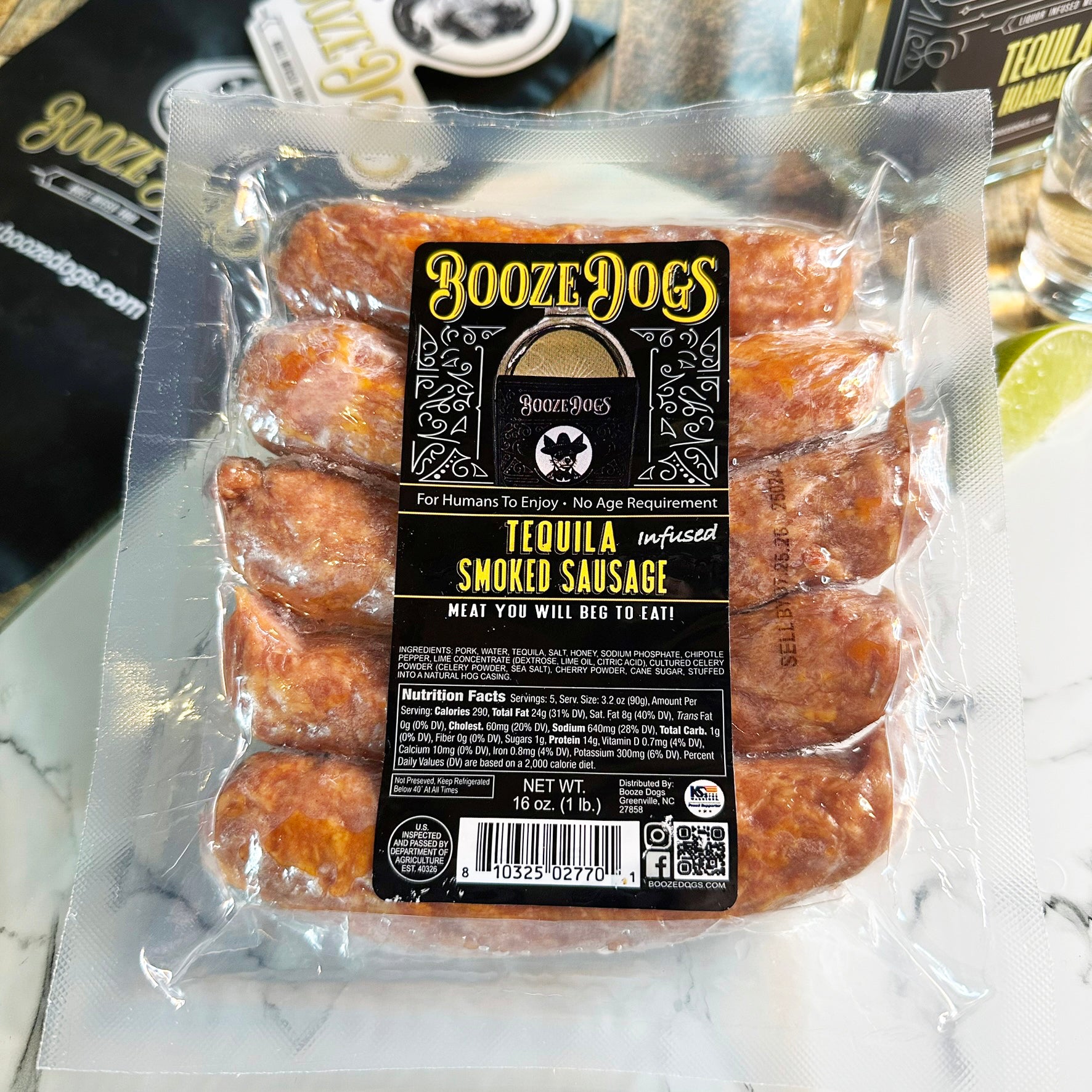 Tequila Infused Bratwursts