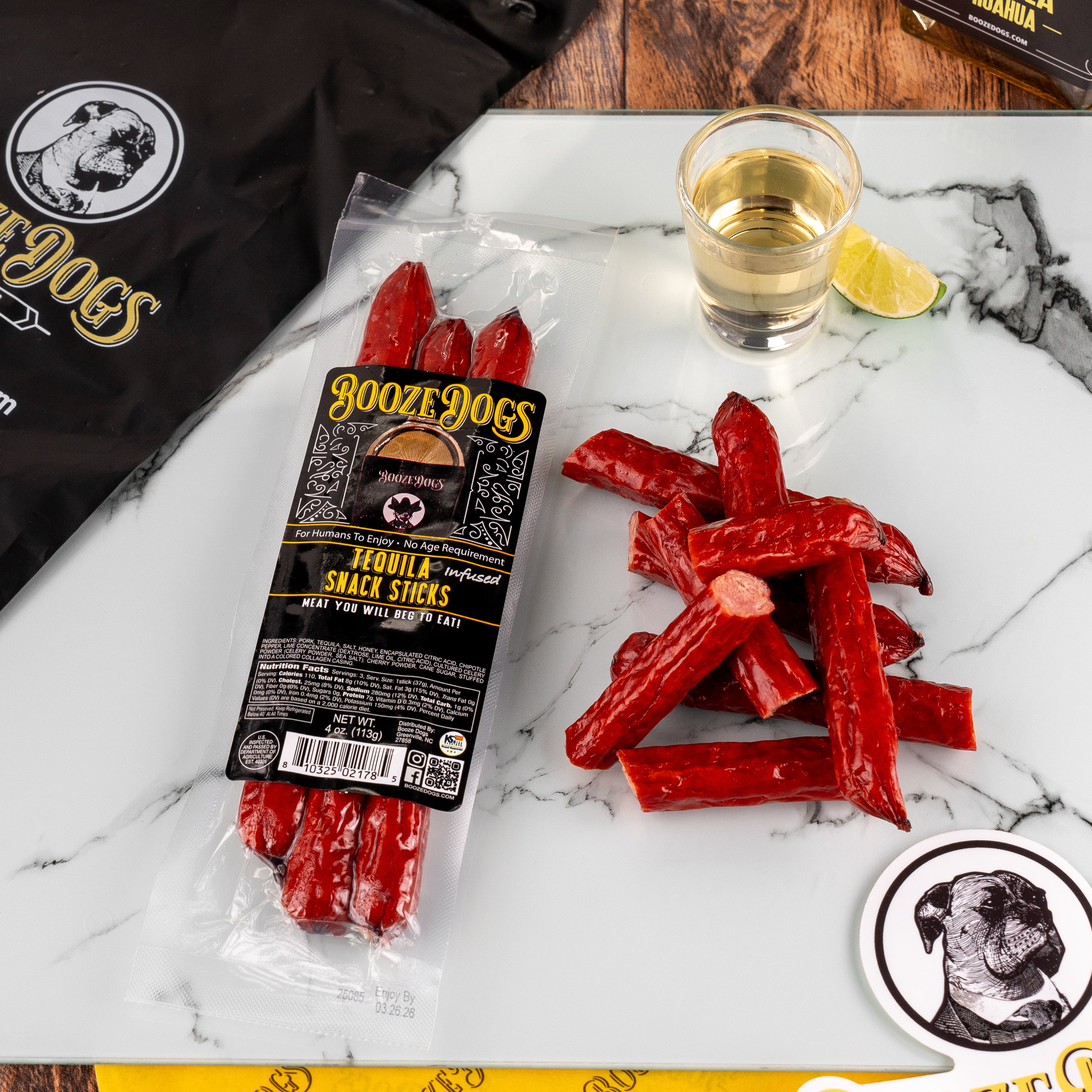 Snack Size: Tequila Jerky & Snack Stick Duet 2 Packages // 5 Servings