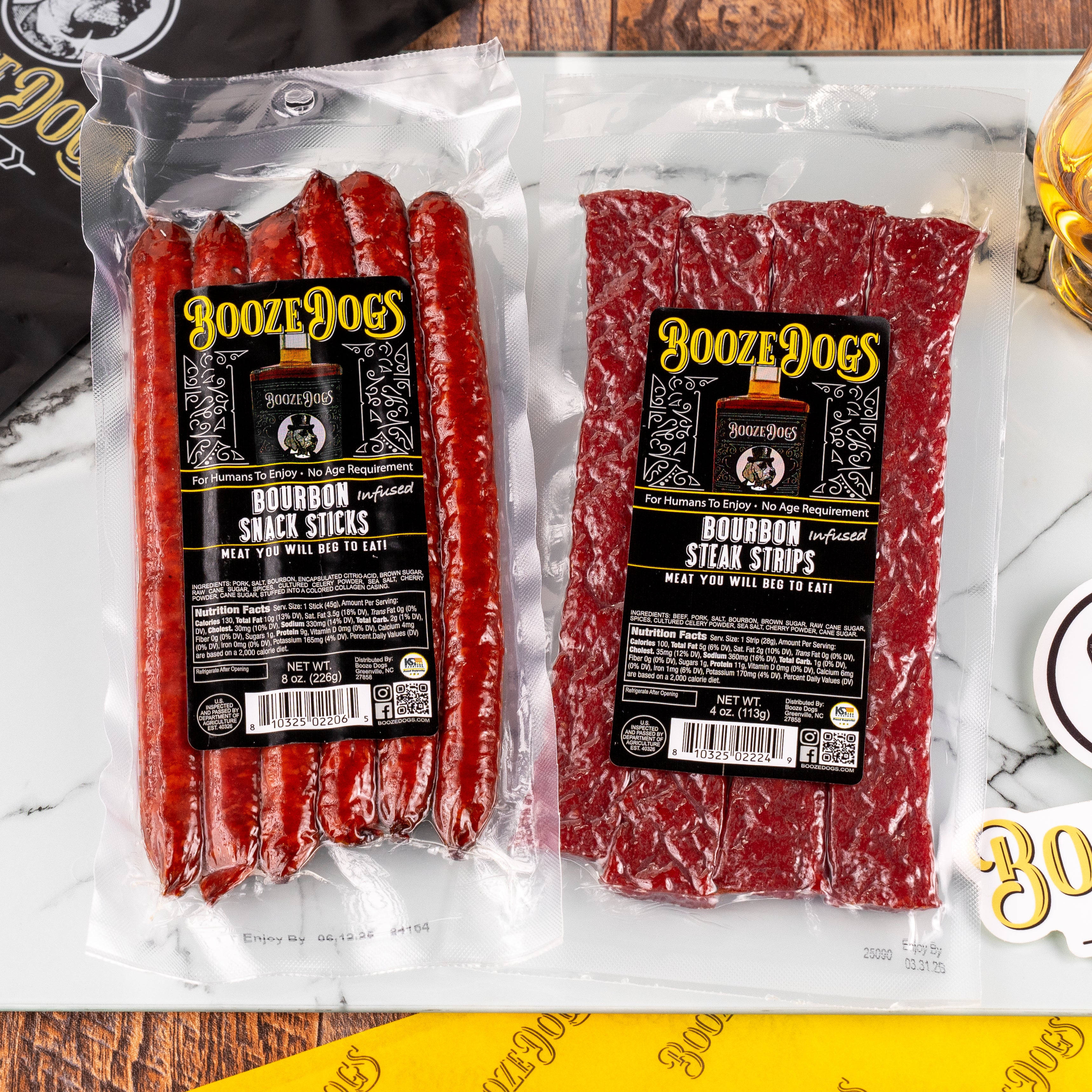 Bourbon Jerky & Snack Stick Duet 2 Packages // 10 Servings