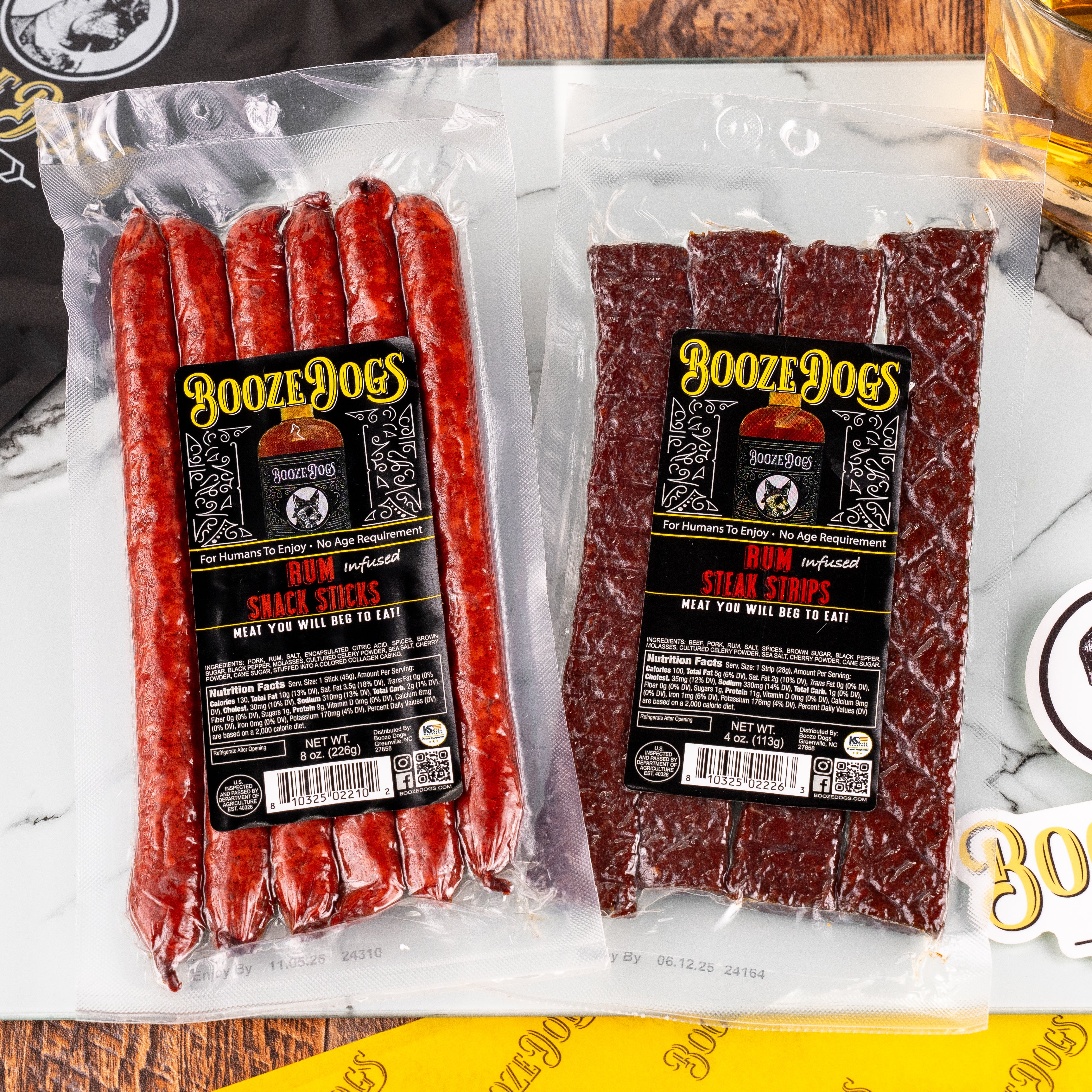 Rum Jerky & Snack Stick Duet 2 Packages // 10 Servings