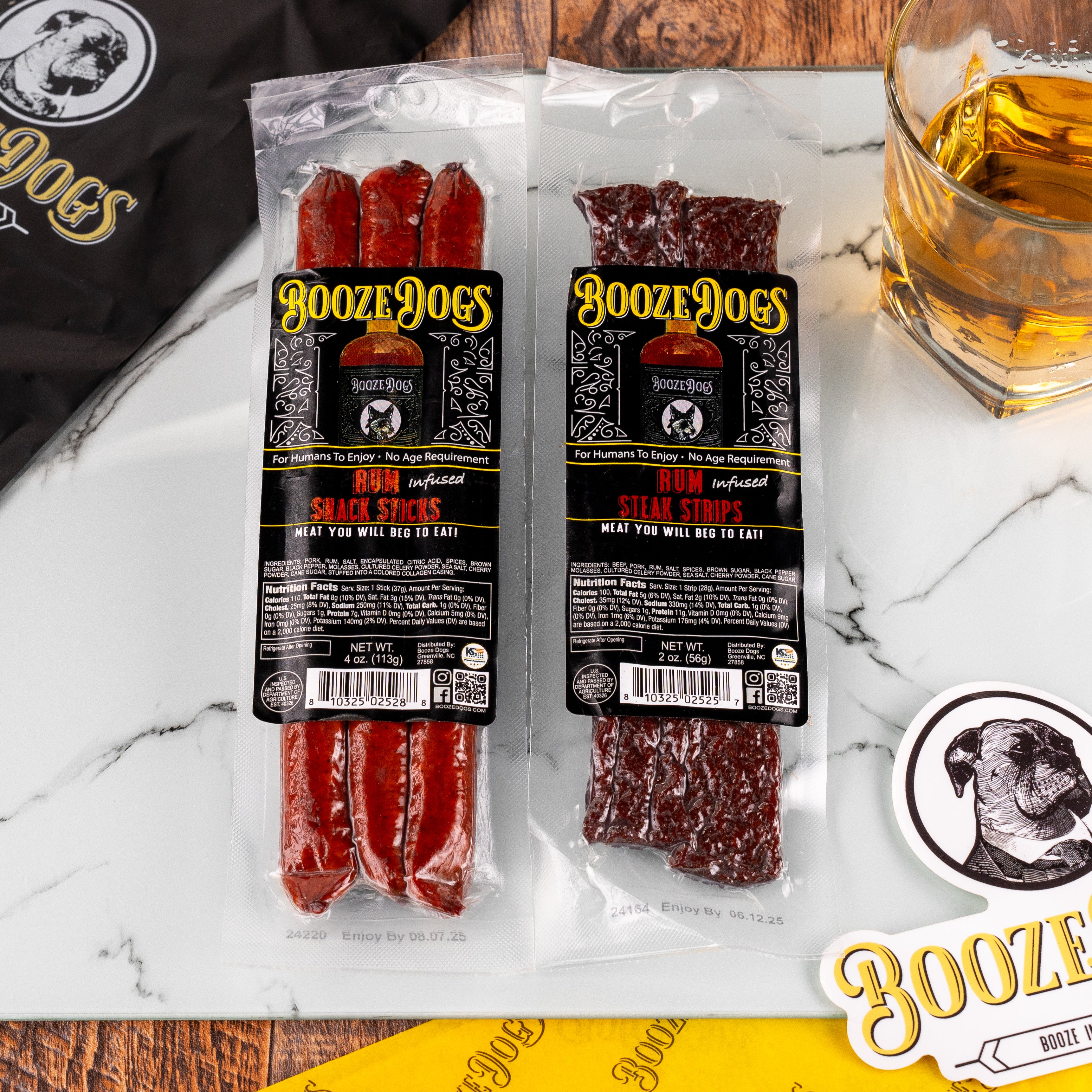 Snack Size: Rum Jerky & Snack Stick Duet 2 Packages // 5 Servings