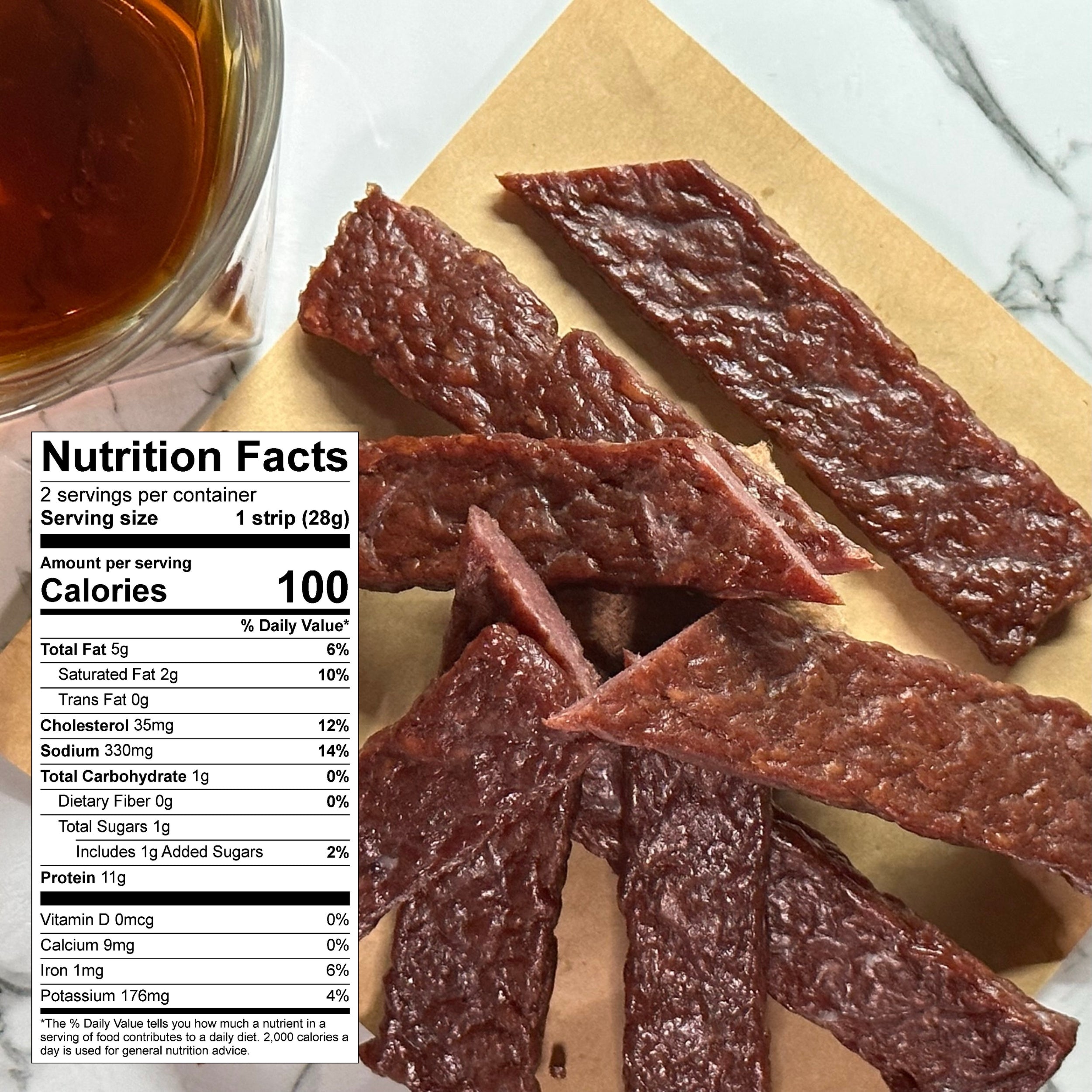 Snack Size: Rum Jerky Style Steak Strip & Snack Stick Combo 4 Packages // 10 Servings