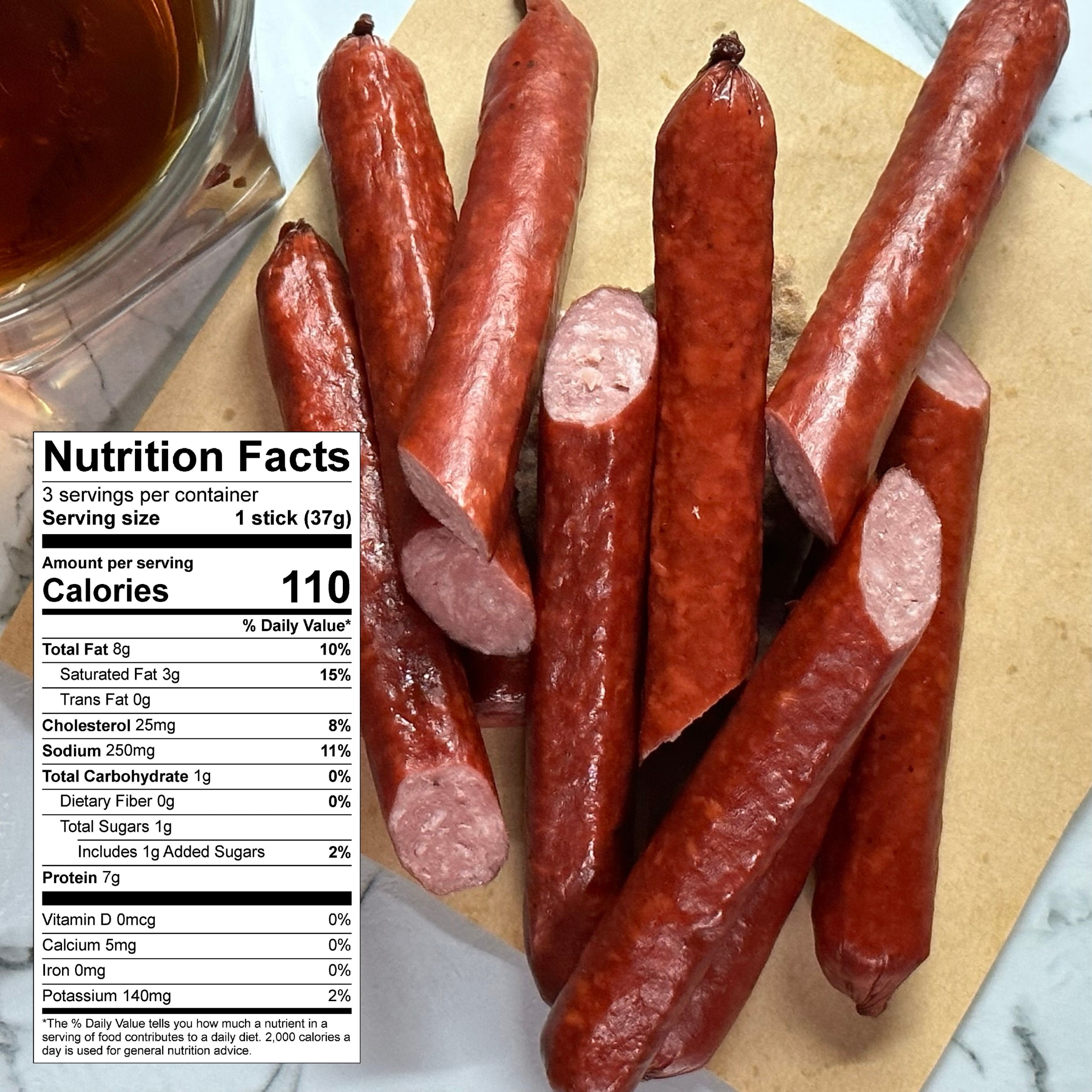 Snack Size: Rum Jerky Style Steak Strip & Snack Stick Combo 4 Packages // 10 Servings