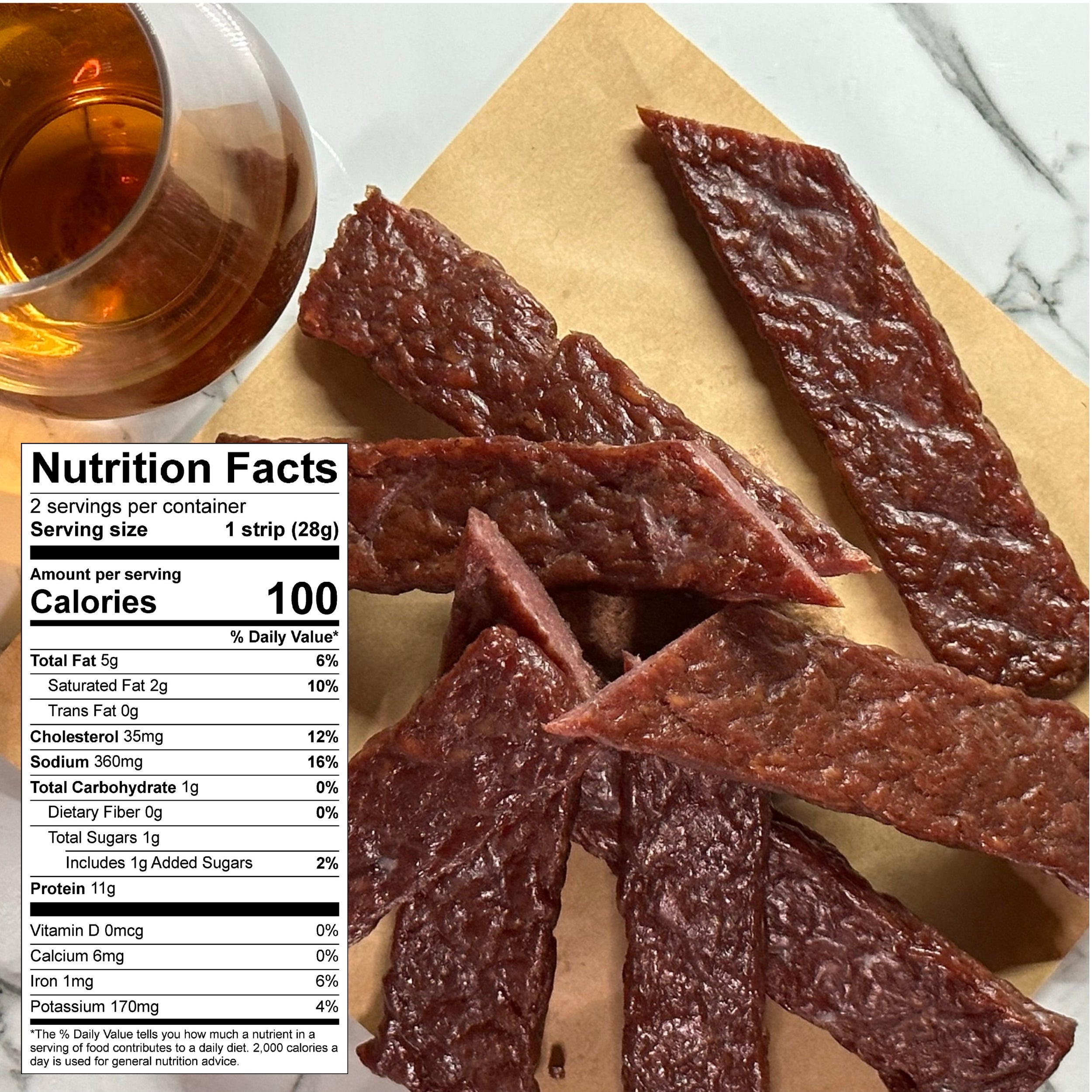 Snack Size: Bourbon Jerky Style Steak Strip & Snack Stick Combo 5 Packages // 12 Servings