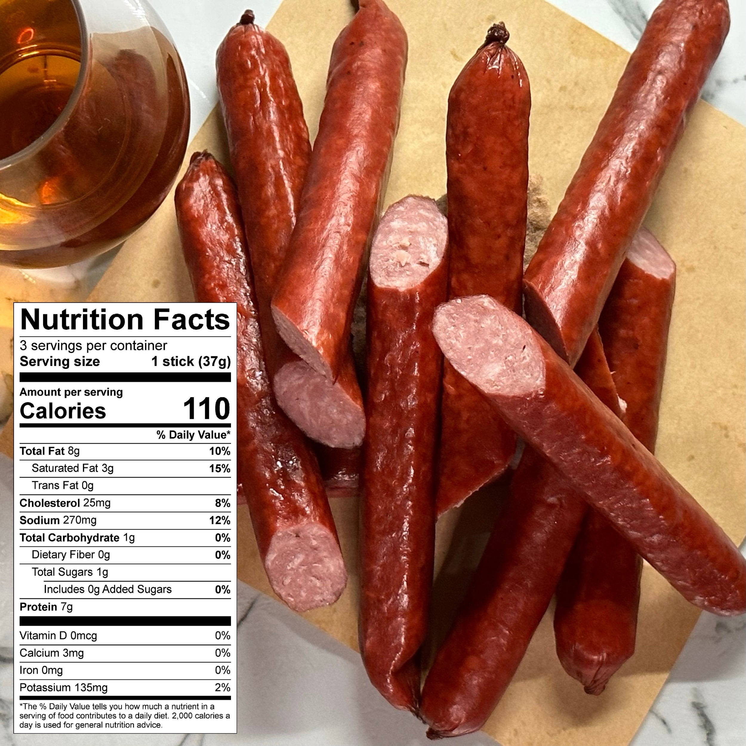 Snack Size: Bourbon Jerky Style Steak Strip & Snack Stick Combo 5 Packages // 12 Servings