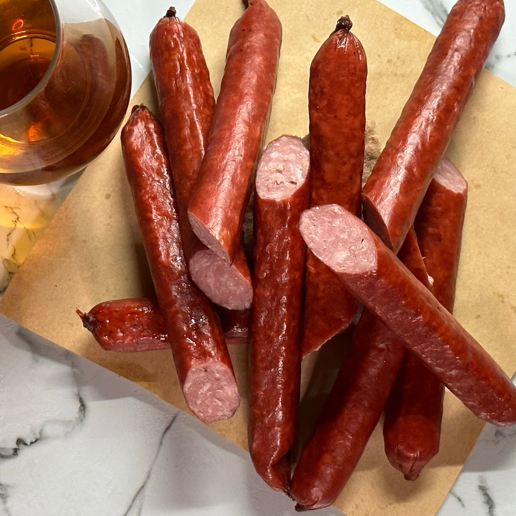 CUT PIECES OF BOURBON INFUSED SNACK STICKS