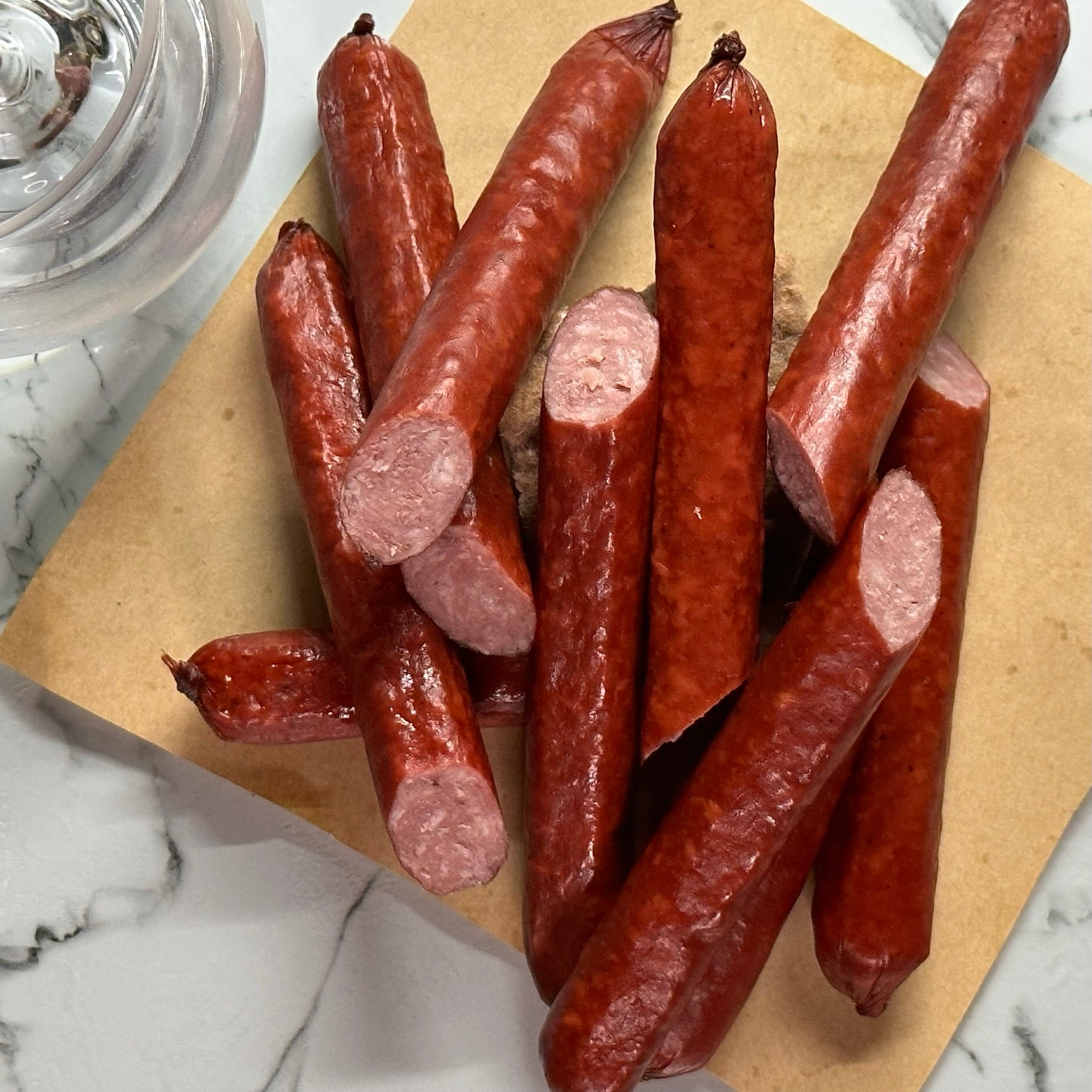 CUT PIECES OF GIN INFUSED SNACK STICKS