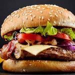 RECIPE-IDEA-BOURBON-WHISKEY-SPIRIT-INFUSED-BURGER-WITH-BUN-CHEESE-BACON-TOPPINGS